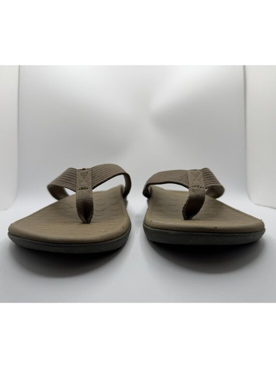 Vionic Wave Flip Flop Sandals Unisex MN 13/ WN 14 Khaki Mesh Ortho Arch Support main image 14
